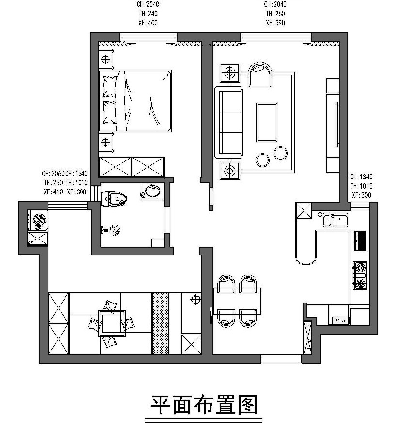 天海譽(yù)天下現(xiàn)代簡約風(fēng)格戶型圖裝修效果圖