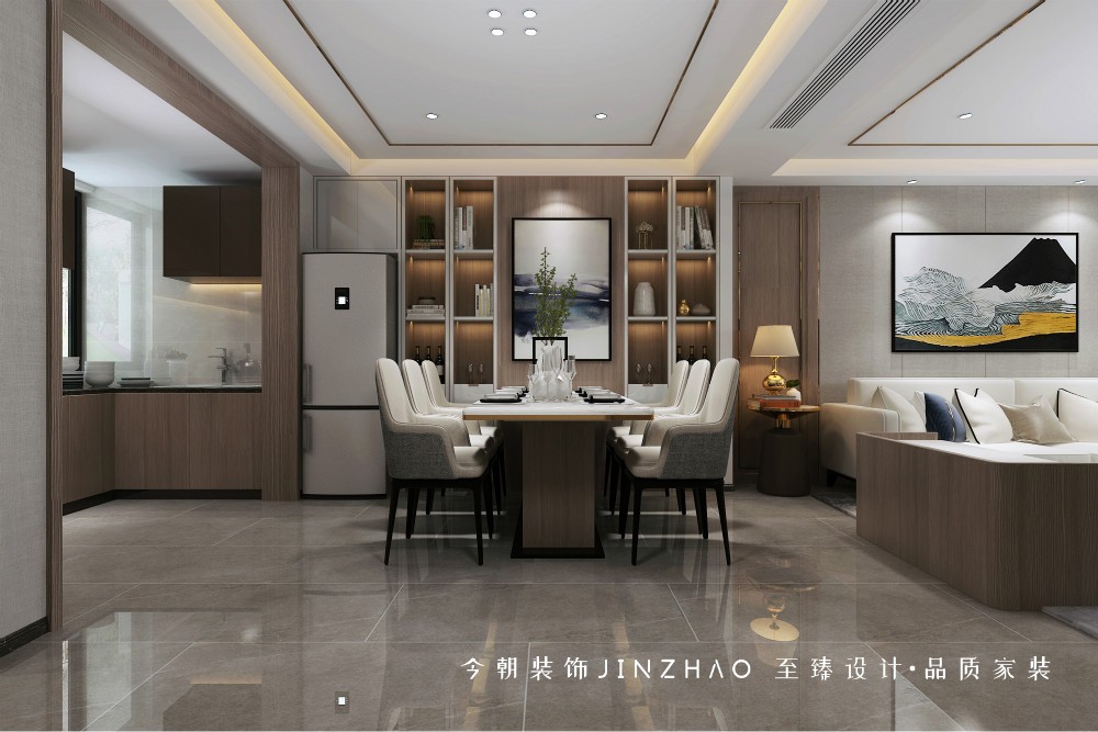 帝王國際現(xiàn)代簡(jiǎn)約風(fēng)格餐廳裝修效果圖