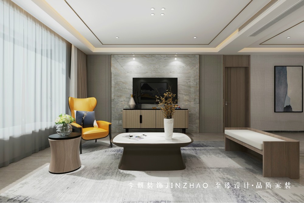 帝王國際現(xiàn)代簡(jiǎn)約風(fēng)格客廳裝修效果圖