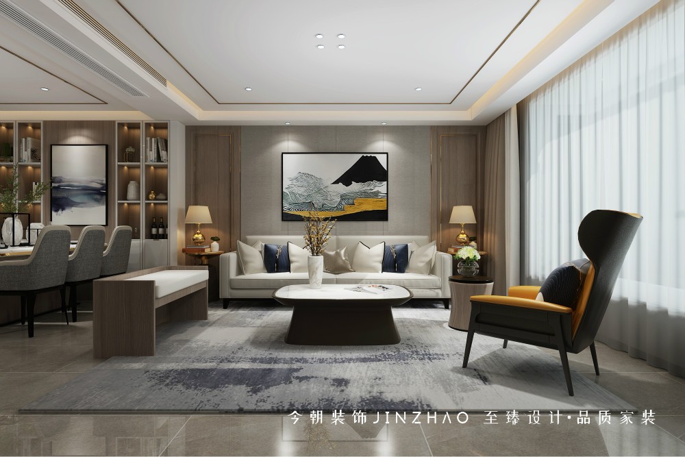 帝王國際現(xiàn)代簡(jiǎn)約風(fēng)格客廳裝修效果圖